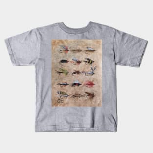 Trout flies collection Kids T-Shirt